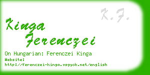 kinga ferenczei business card